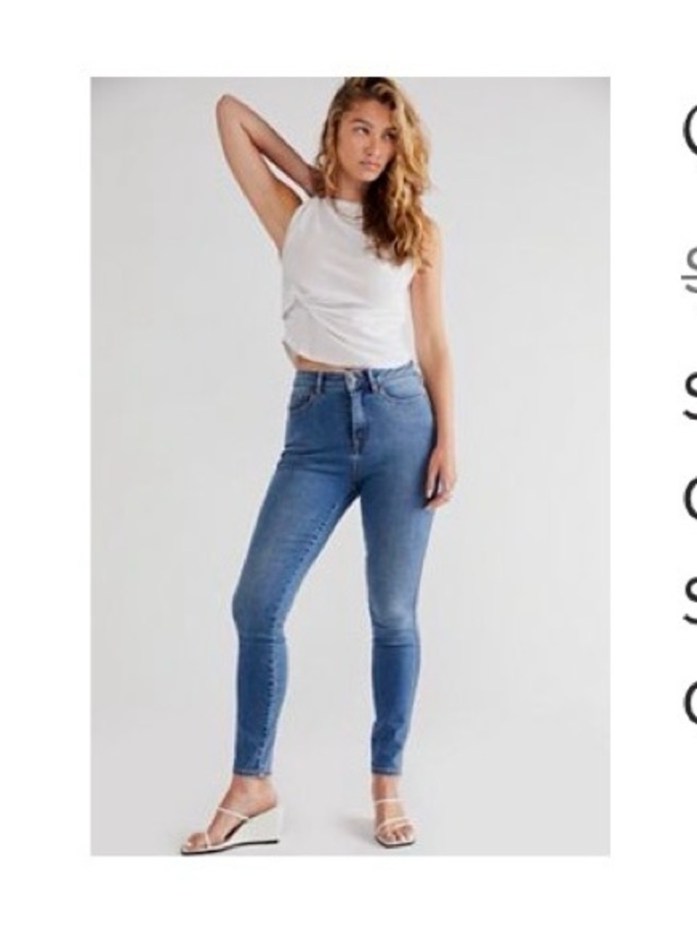 Free People CRVY High-Rise Classic Blue Women's Jeans